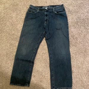 Men’s jeans worn once because of weight gain and loss. Smoke free home